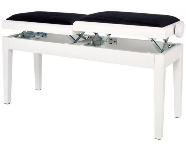 GEWA Piano Bench Deluxe Double White Matt
