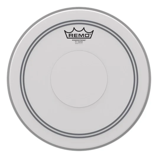 Remo P3-0112-C2 Powerstroke 3 Coated Top Clear Dot 12"