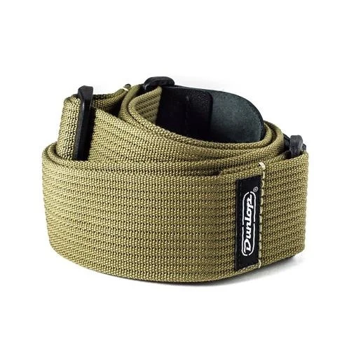 DUNLOP D27-01OL Ribbed Cotton Strap Olive Green