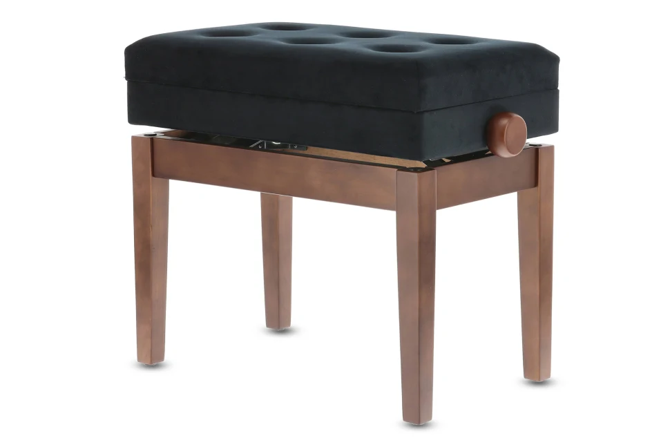 GEWA Piano Bench Deluxe Compartment Walnut Matt