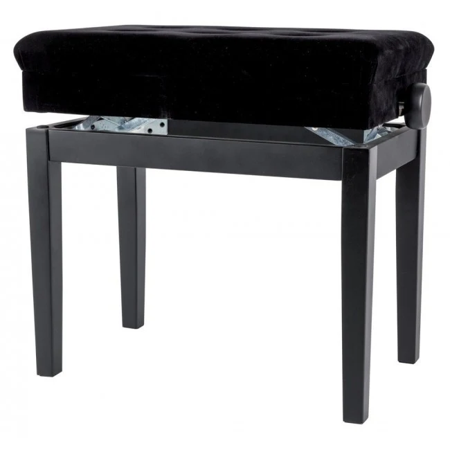 GEWA Piano Bench Deluxe Compartment Black Highgloss