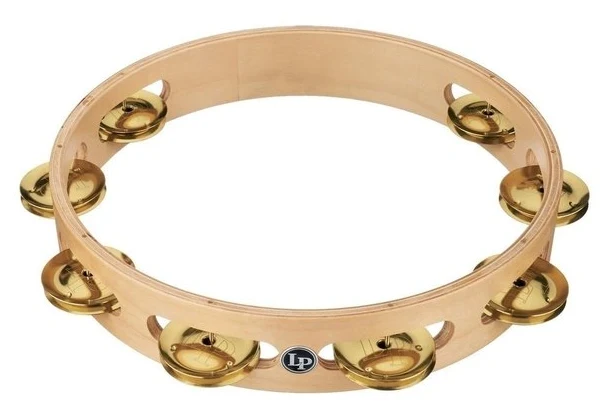 LATIN PERCUSSION TAMBOURINE 10" LP380A-BR