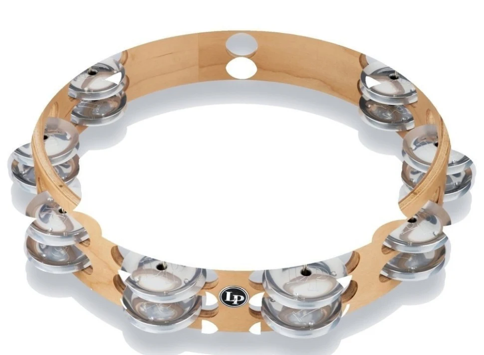 LATIN PERCUSSION TAMBOURINE PRO 10 IN DOUBLE ROW LP380B-AL