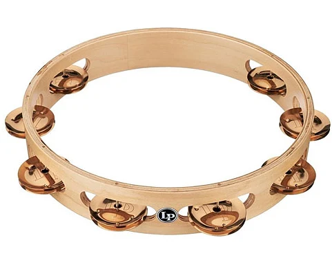 LATIN PERCUSSION TAMBOURINE PRO 10 IN DOUBLE ROW LP380B-BZ