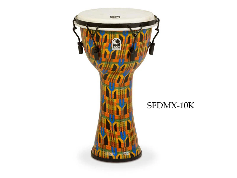 Toca SFDMX-10K Djembe Freestyle Kente Cloth