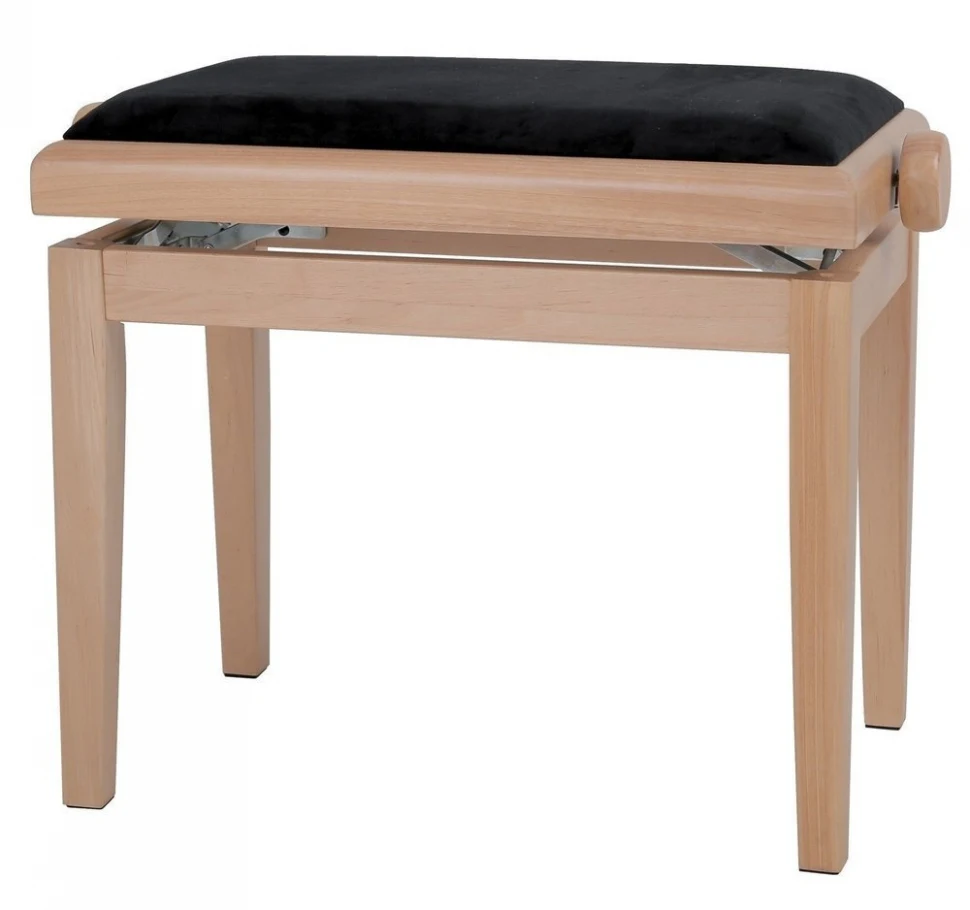 GEWA Piano Bench Deluxe Natural Matt Seat Black
