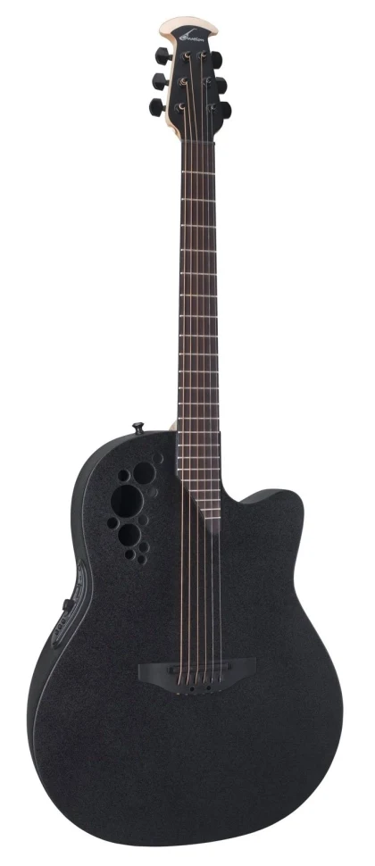 Ovation 2078TX-5-G Elite TX Deep Contour Cutaway Black Textured