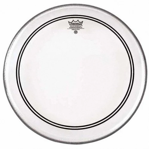 REMO P3-1324-C2 Bass, Powerstroke 3, Clear, 24"