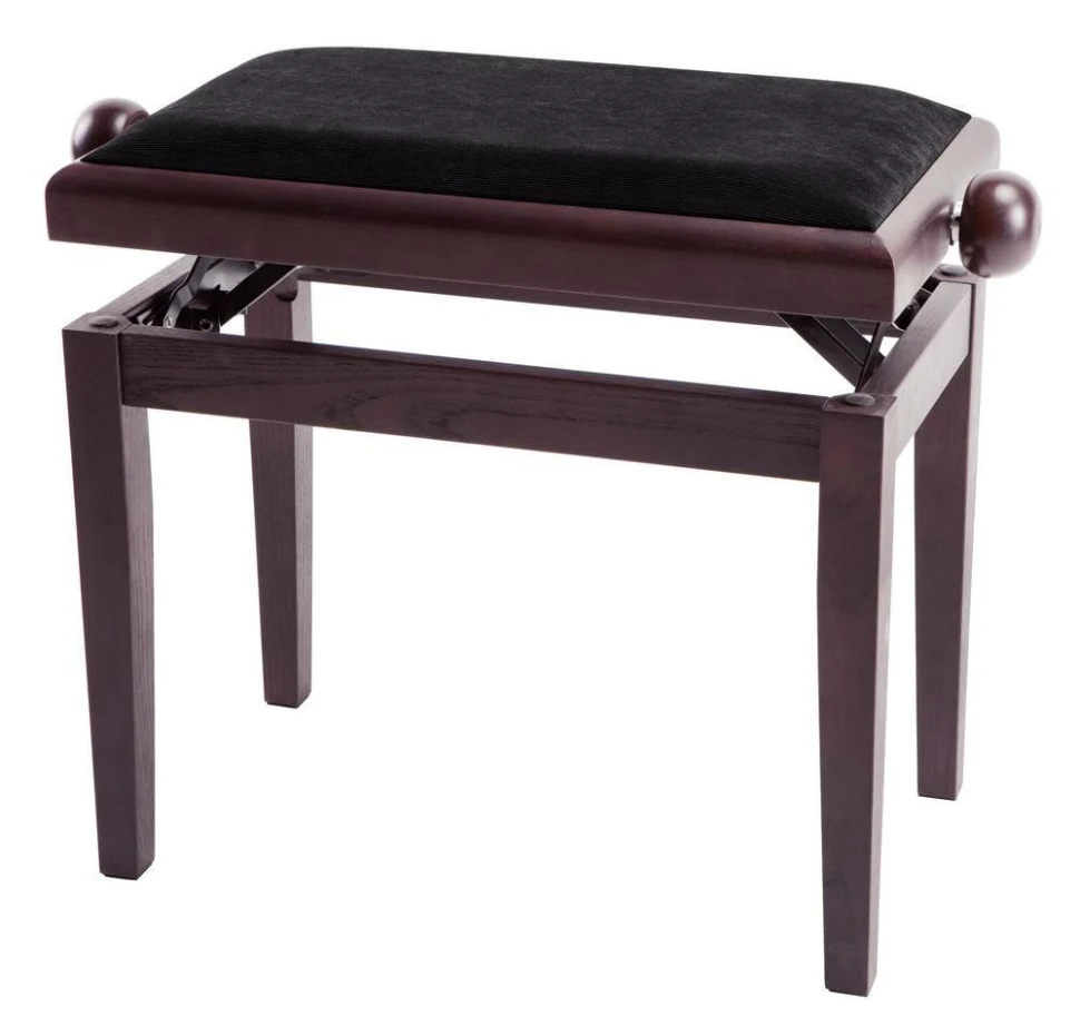 GEWA Piano Bench Deluxe Rosewood Matt Seat Black
