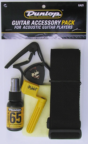 Dunlop GA21 Acoustic Guitar Accessory Pack With Strap