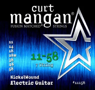 Curt Mangan Nickel Wound 7-String Set 11-58