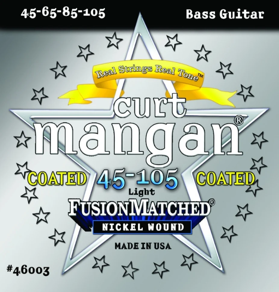 Curt Mangan Nickel Wound Bass Light Coated Set 45-105