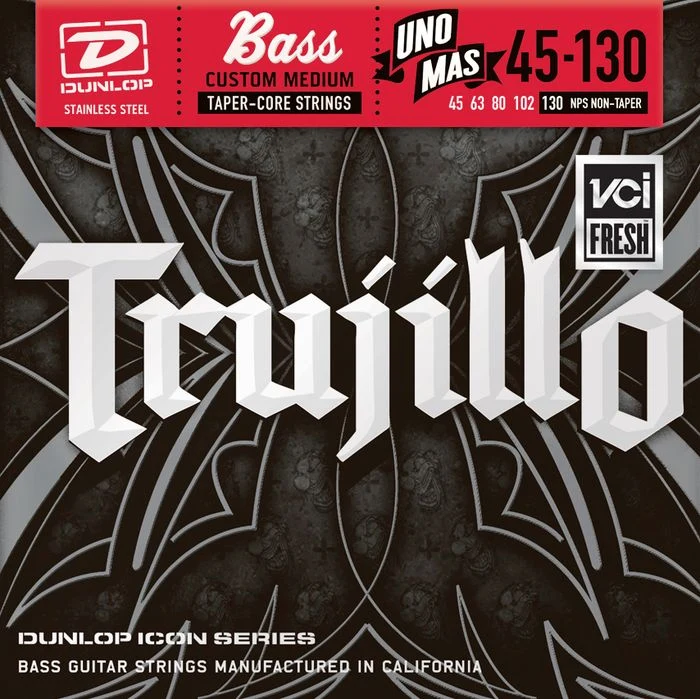 Dunlop RTT Robert Trujillo Icon Medium-SS With Taper Core Una Mas Pack 45-130