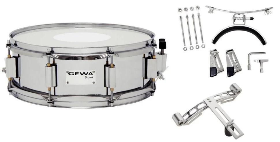 GEWA Marching Small Drum Steel Chrome HW SH 14x5.5"