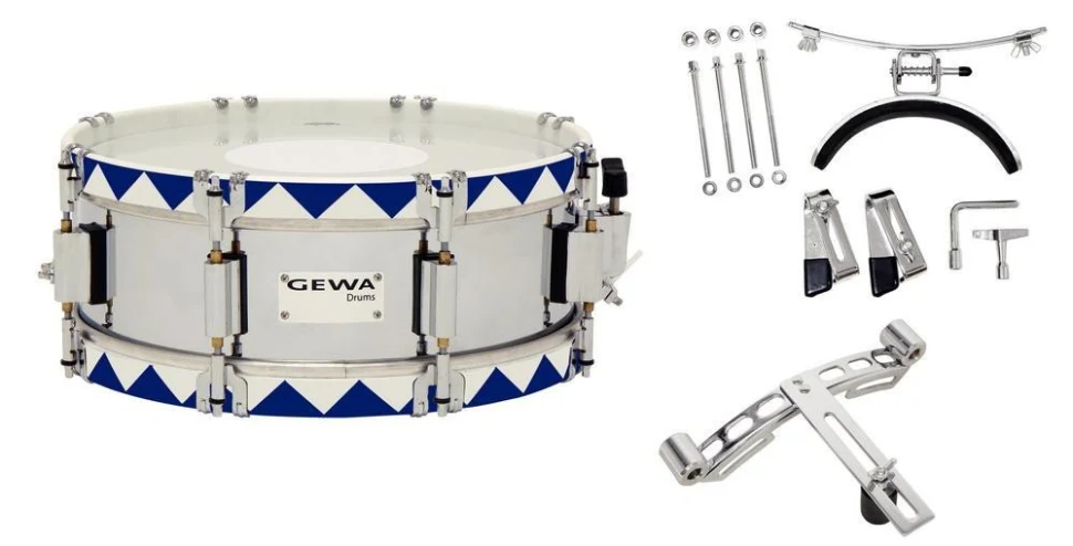 GEWA Marching Small Drum Steel Chrome HW BH 13x5.5"