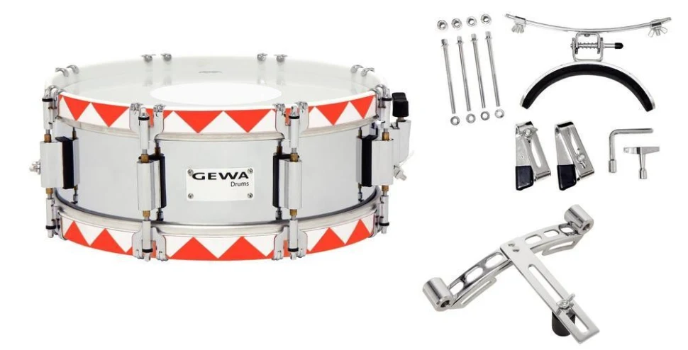 GEWA Marching Small Drum Steel Chrome HW RH 14x5.5"