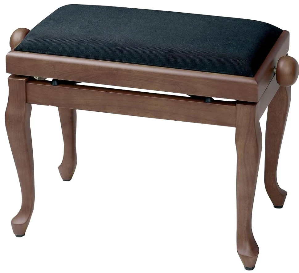 GEWA Piano Bench Deluxe Classic Walnut Matt Black Cover