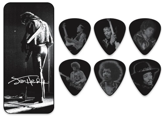 Dunlop JН-PT06М Hendrix Silver Portrait Piсk Tin