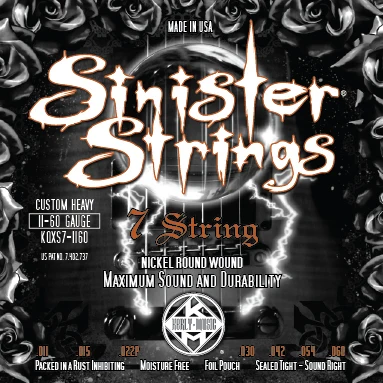 Kerly KQXS7-1160 Sinister 7 Strings Nickel Tempered