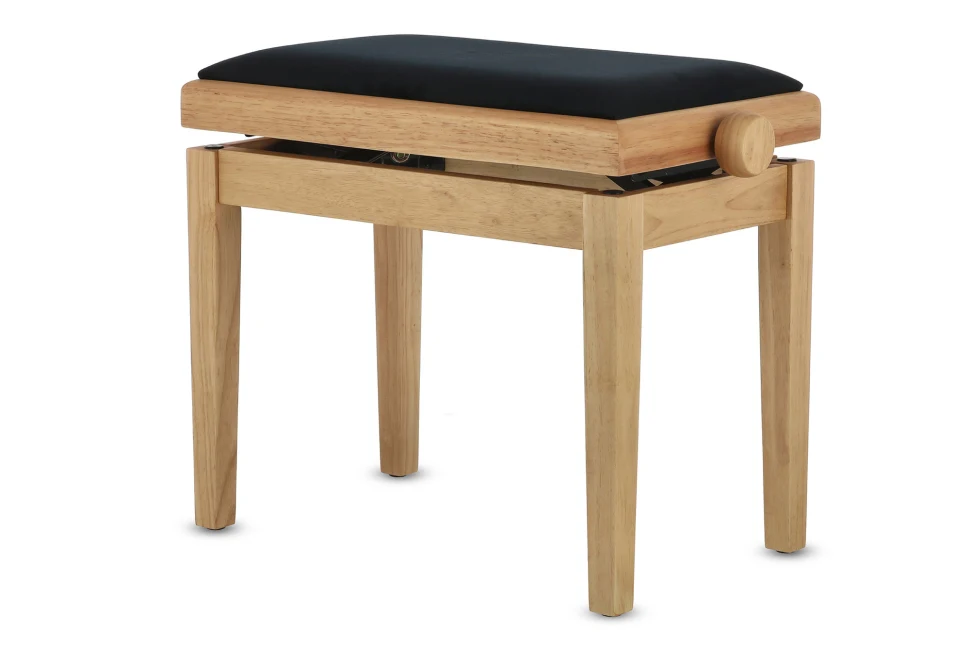 GEWA Piano Bench Deluxe Oak Matt Seat Black