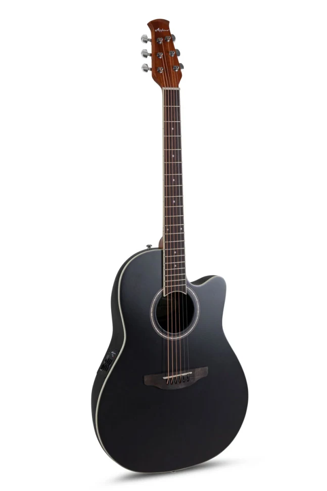 OVATION APPLAUSE AB28-5S Super Shallow Bowl Cutaway Black Satin 