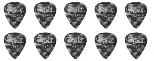 Dunlop 4830-02 Genuine Celluloid Black Perloid