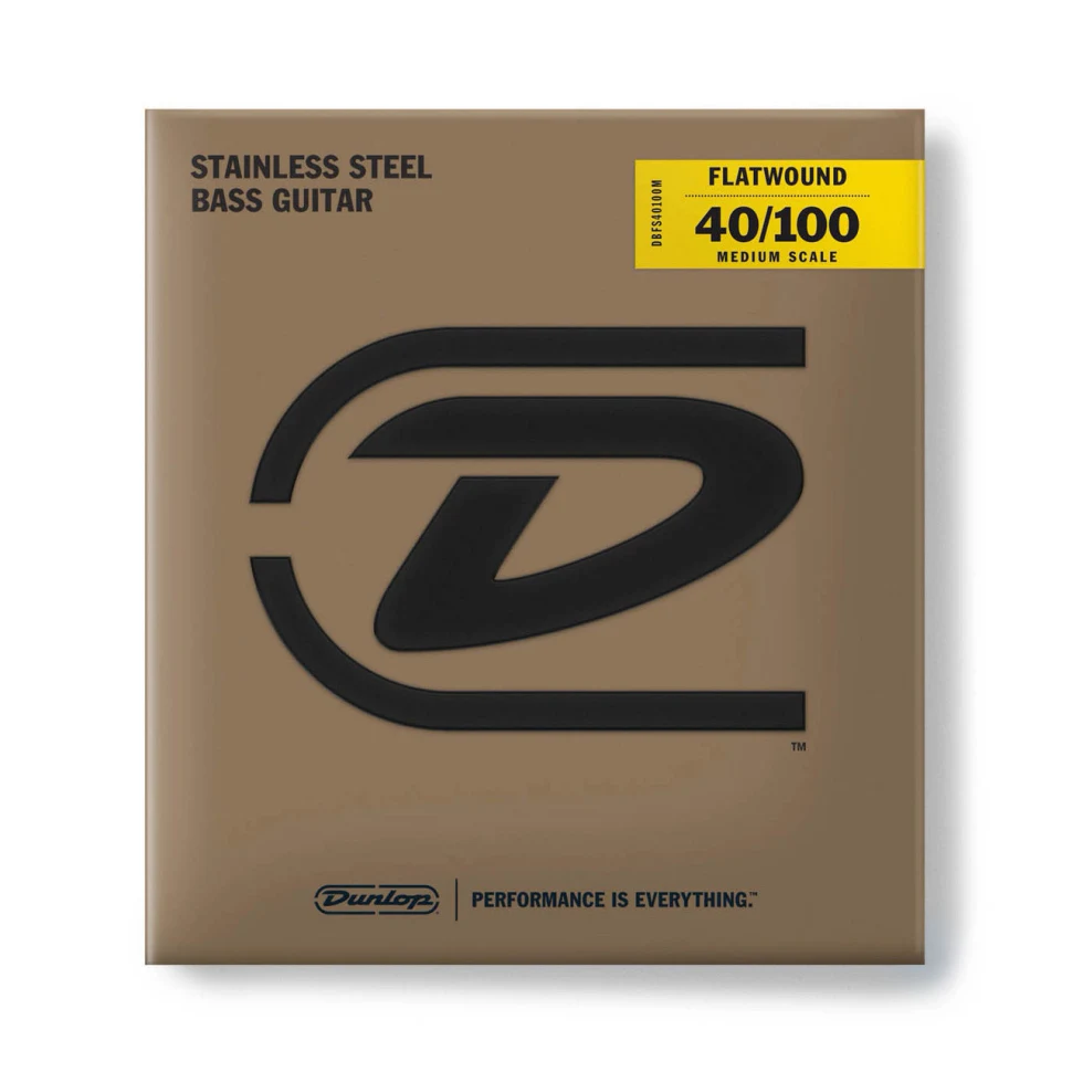 DUNLOP DBFS40100M Flatwound Stainles Steel Medium Scale