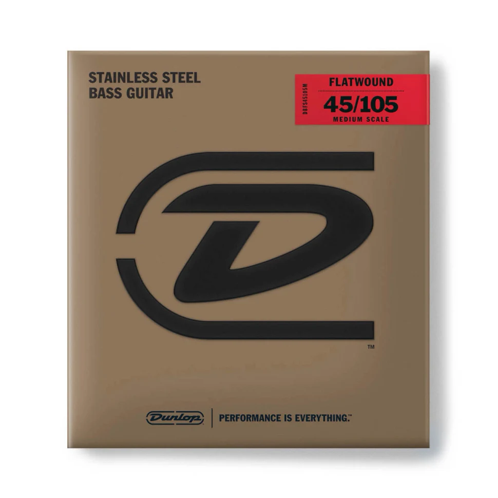 DUNLOP DBFS45105M Flatwound Stainless Steel Medium Scale