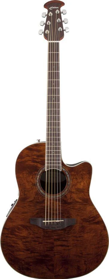 Ovation CS24P-NBM Celebrity Standard Plus Mid Cutaway Nutmeg Burled Maple