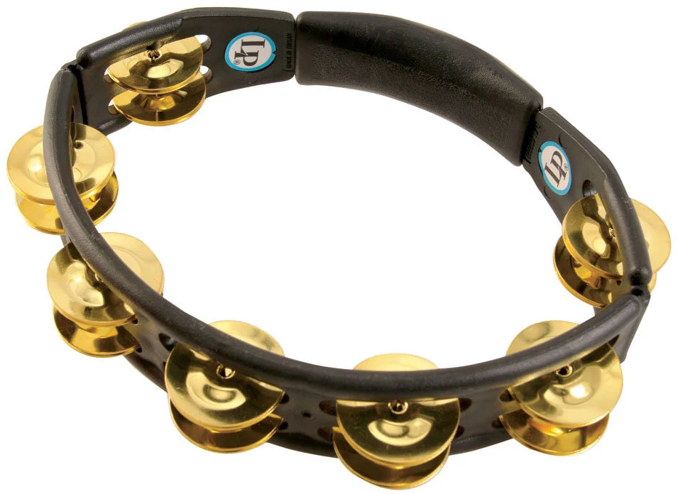 Latin Percussion LP 170 Cyclops Brass Jingles Tambourine Black