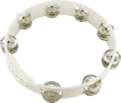 Latin Percussion LP A192  Aspire Plastic Tambourine White 10"