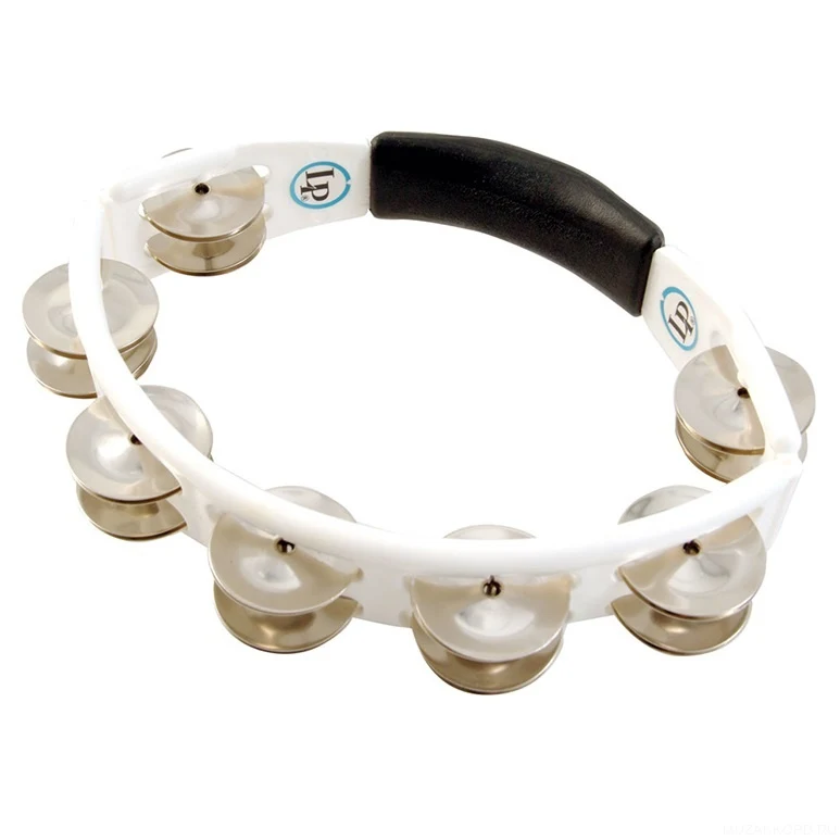 Latin Percussion LP152 Cyclops Steel Jingles Tambourine White